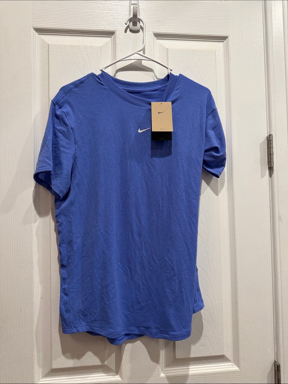 Nike Men’s Blue Short Sleeve Crew Tee with Swoosh